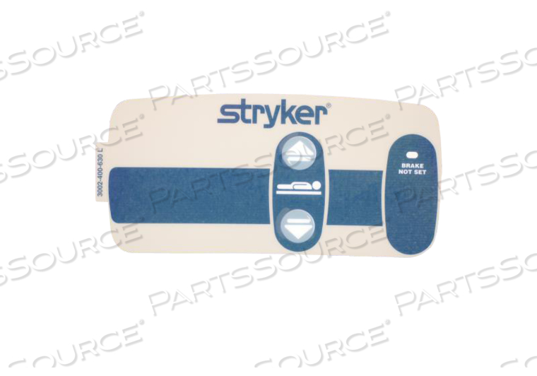 STANDARD SIDERAIL OUTER LEFT LABEL - BLUE by Stryker Medical STANDARD SIDERAIL OUTER LEFT LABEL - BLUE by Stryker Medical