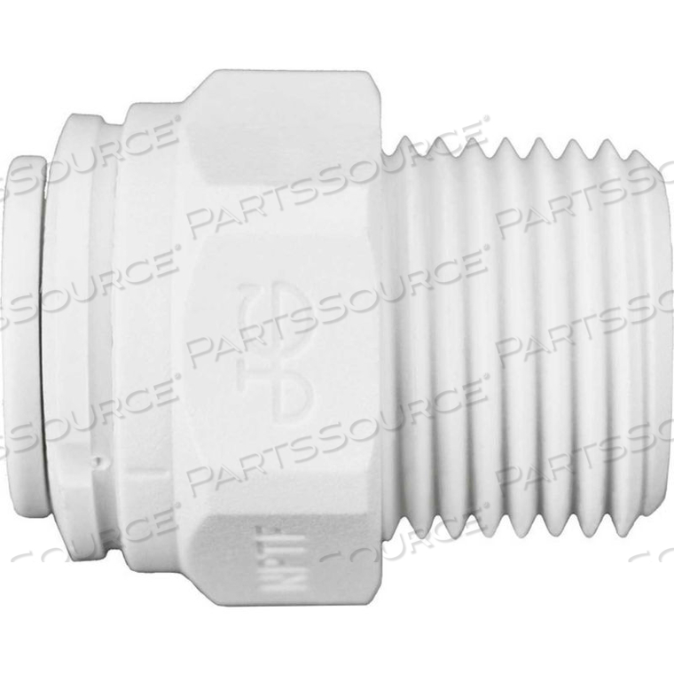 JOHN GUEST POLYPROPYLENE MALE CONNECTOR 3/8'' X 3/8'' NPTF, PACK OF 10 by Reliance Worldwide Corporation