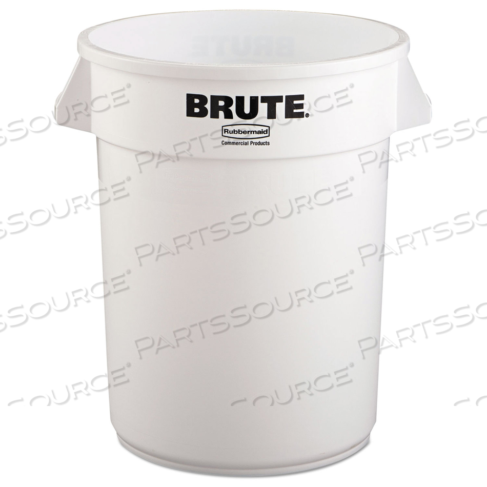 VENTED ROUND BRUTE CONTAINER, 32 GAL, PLASTIC, WHITE by Rubbermaid Medical Division VENTED ROUND BRUTE CONTAINER, 32 GAL, PLASTIC, WHITE by Rubbermaid Medical Division