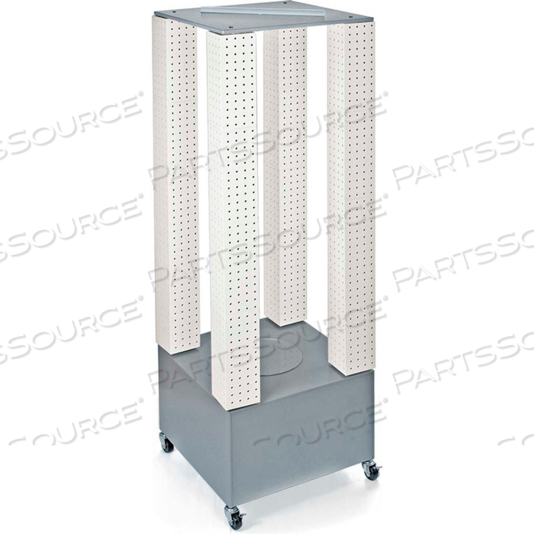 MULTI-TOWER PEGBOARD FLOOR DISPLAY, 20"W X 64"H X 20"D, WH, 1 PC by Azar International