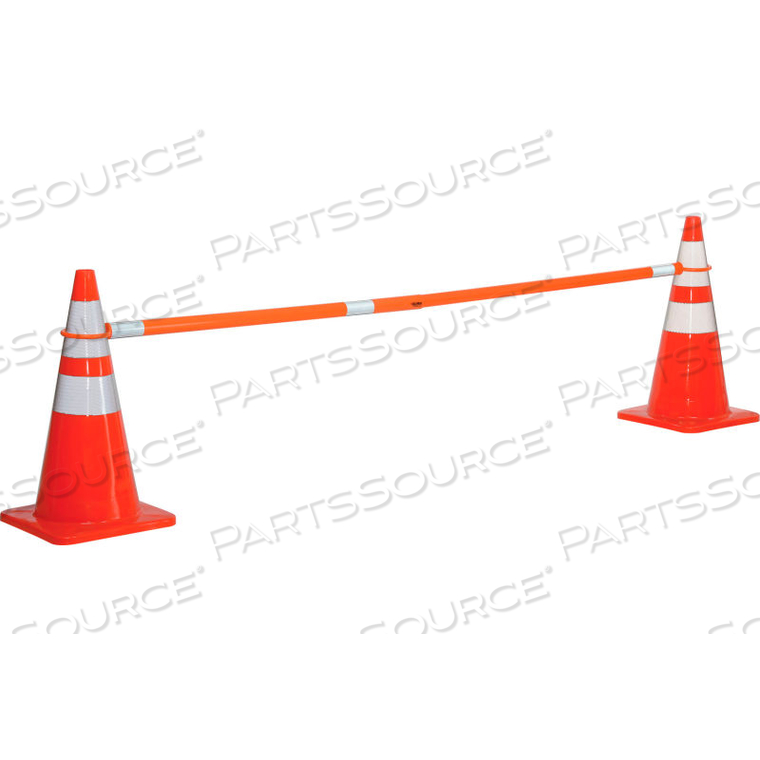RETRACTABLE CONE BAR, ORANGE WITH REFLECTIVE TAPE, 5 TO 8 by Jinyun Granchess Rubber & Plastics Co.Lt