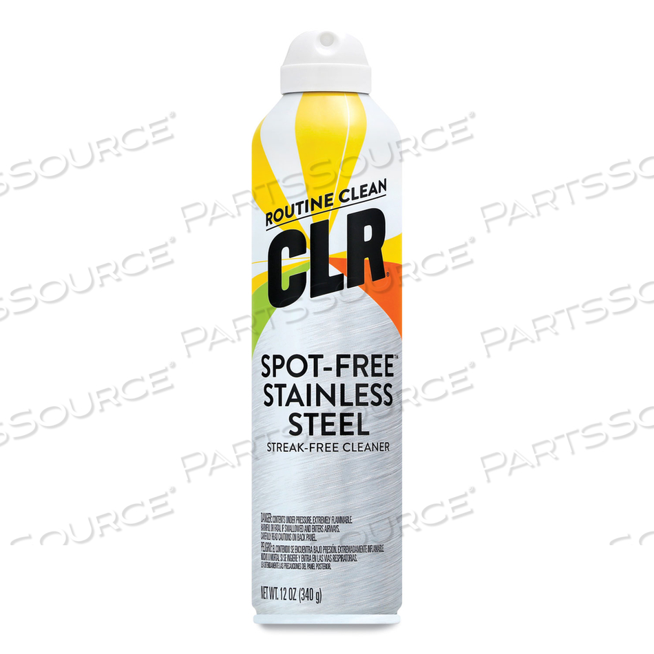 SPOT-FREE STAINLESS STEEL CLEANER, CITRUS, 12 OZ CAN by CLR SPOT-FREE STAINLESS STEEL CLEANER, CITRUS, 12 OZ CAN by CLR