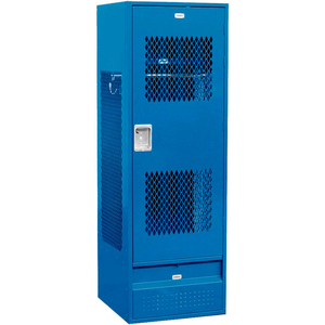 STEEL GEAR LOCKER WITH VENTILATED DOOR, 24"WX24"DX72"H, BLUE, ASSEMBLED by Salsbury Industries