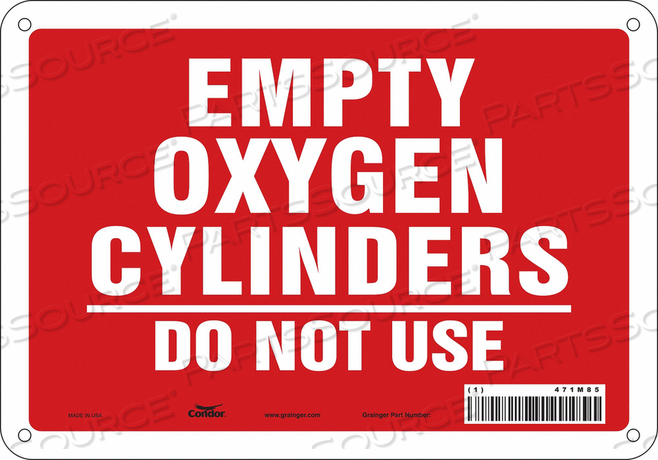 SAFETY SIGN 10 W 7 H 0.032 THICKNESS by Condor