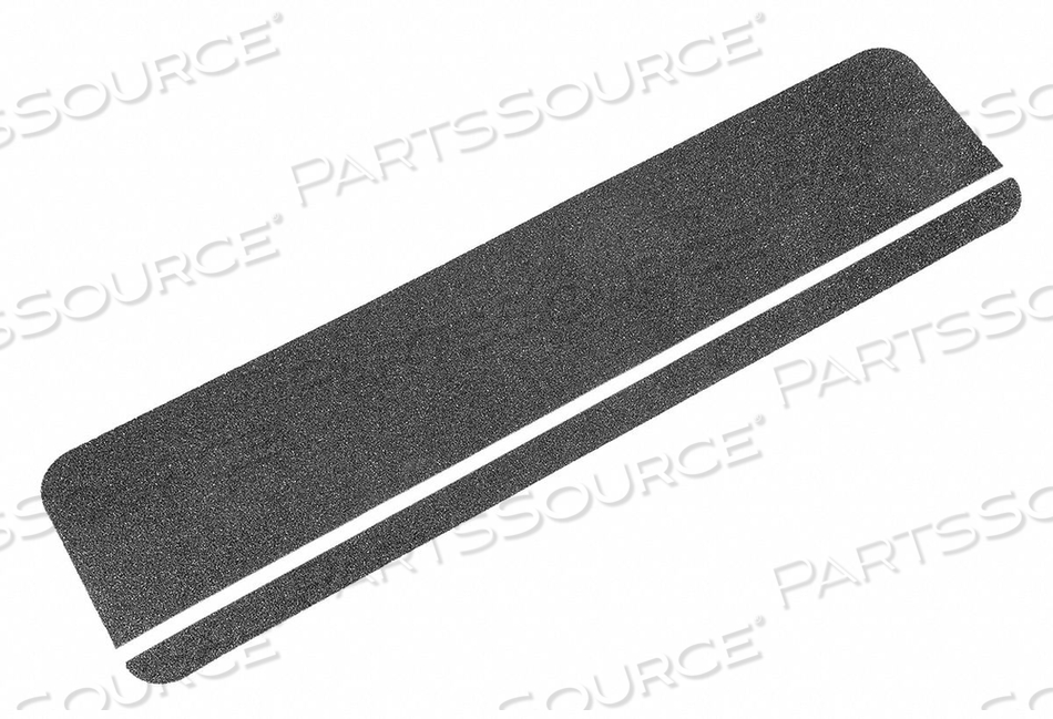 ANTI-SLIP TREAD, FINE, 80 GRIT SIZE, BLACK, STRIPED, 6 IN X 24 IN, 28 MIL TAPE THICK, RUBBER by Jessup Manufacturing