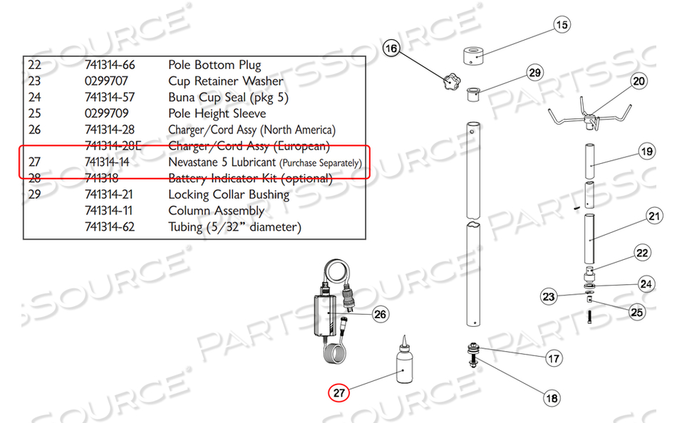LUBRICANT, 1 OZ, BOTTLE CONTAINER 