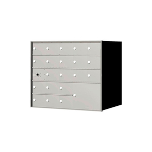 4B+ HORIZONTAL MAILBOX, 28" H, 20 MAILBOXES, 1 PARCEL, FRONT LOADING, USPS by Florence Manufacturing Company