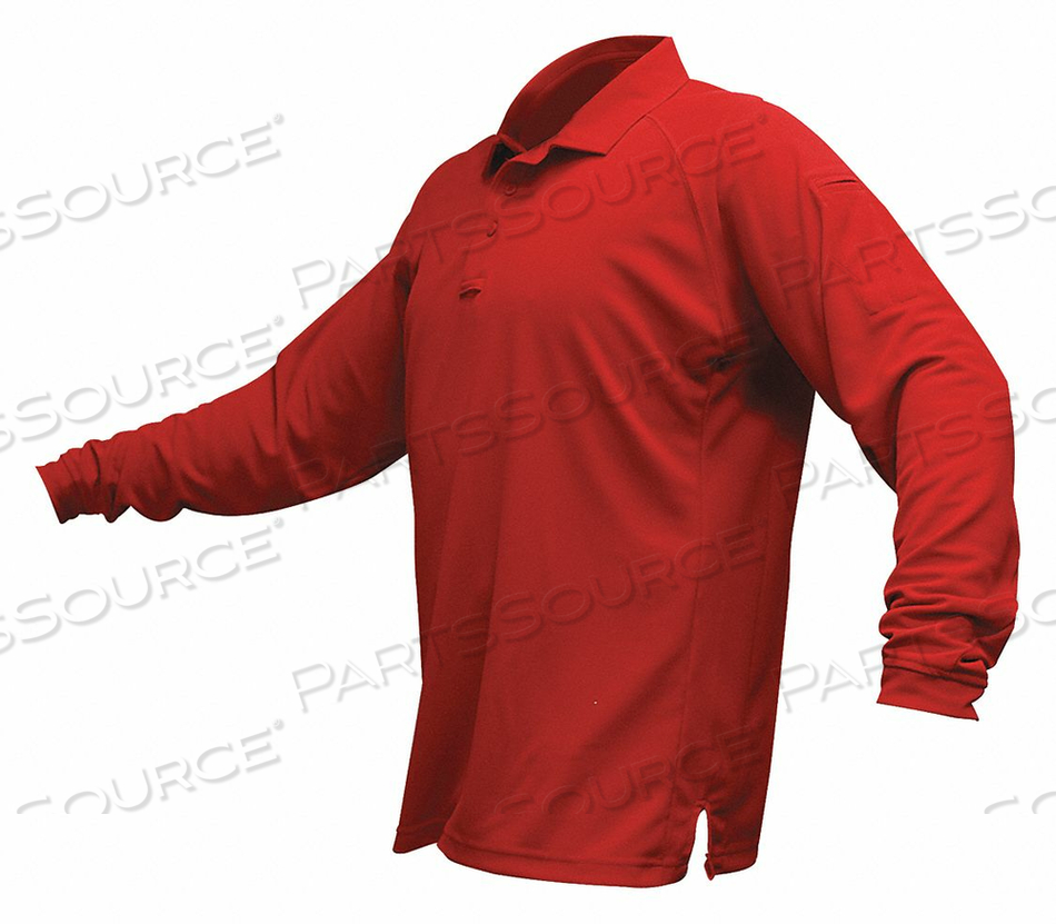 MENS TACTICAL POLO RED LONG SLEEVE XS by Vertx