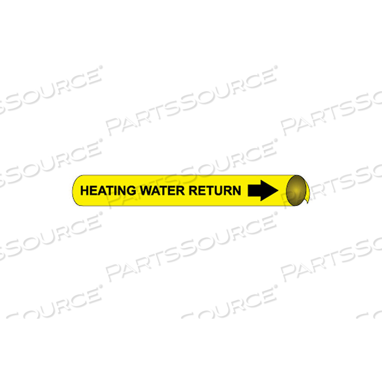 PRECOILED AND STRAP-ON PIPE MARKER - HEATING WATER RETURN by National Marker Company