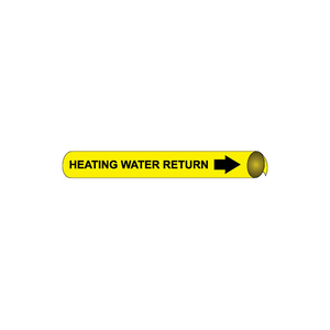 PRECOILED AND STRAP-ON PIPE MARKER - HEATING WATER RETURN by National Marker Company