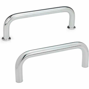 GN 425 CABINET "U" HANDLES ROUND STEEL, WITH TAPPED HOLES by J.W. Winco