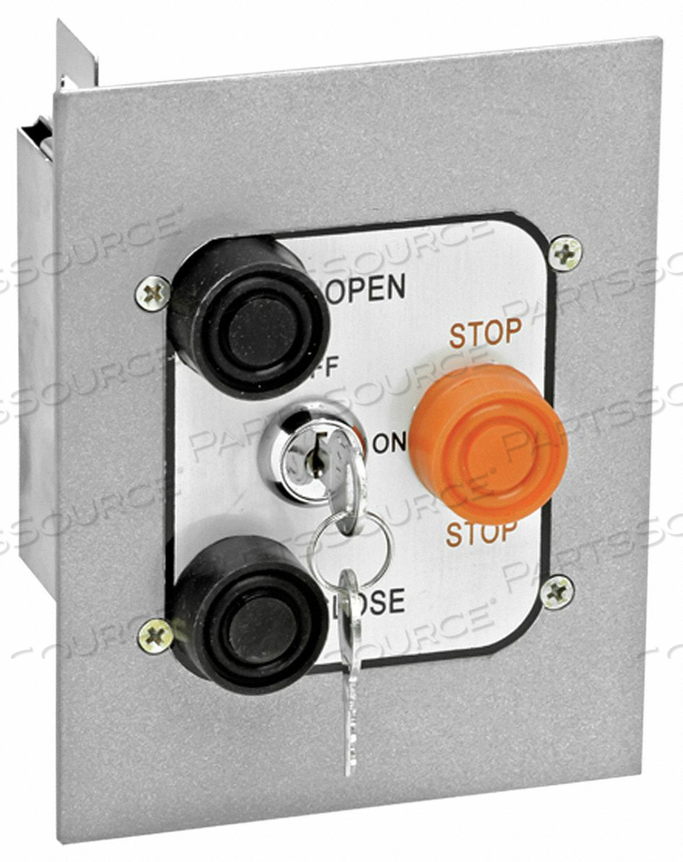 CONTROL STATION 3 BUTTONS FLUSH MOUNT by American Garage Door Supply CONTROL STATION 3 BUTTONS FLUSH MOUNT by American Garage Door Supply