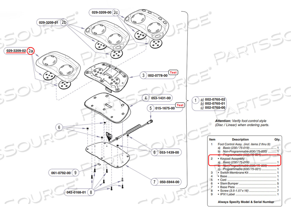 4 FUNCTION BASIC KEYPAD ASSEMBLY by Midmark Corp.