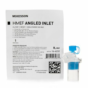 HEAT AND MOISTURE EXCHANGER WITH FILTER 28 MG H2O/L @ VT 20 ML 1.25 CM H20 @ 5 LPM by McKesson