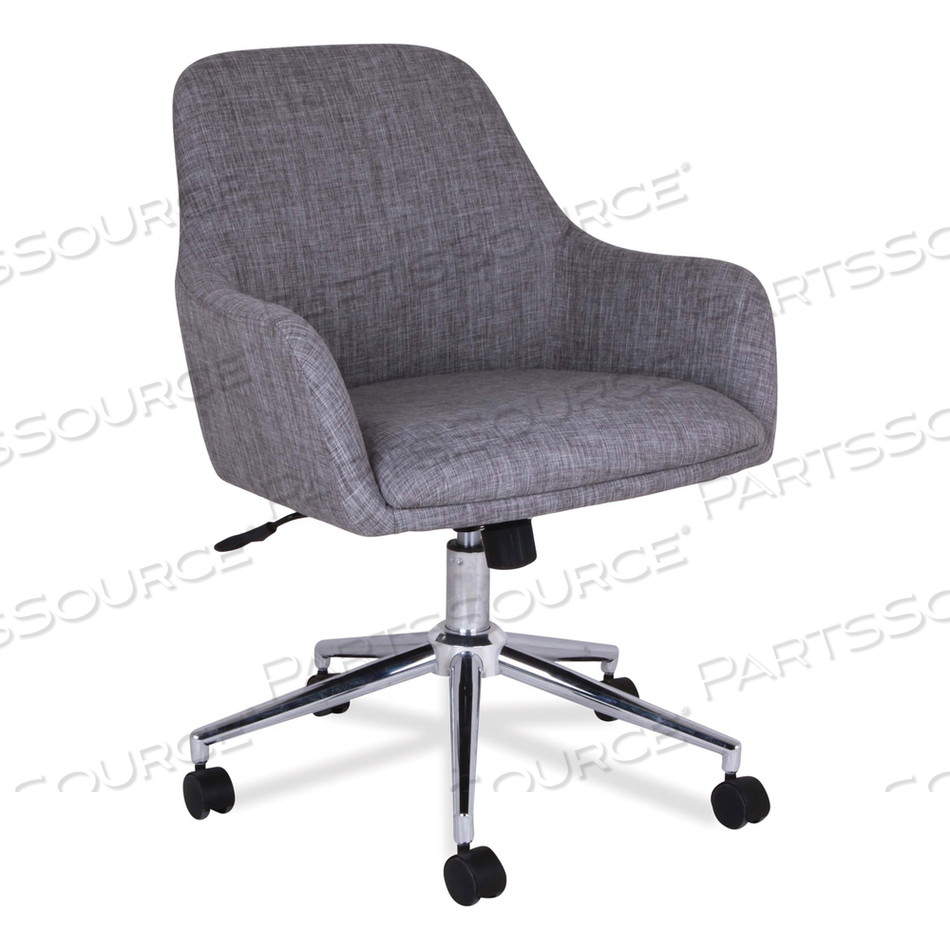 MID-CENTURY TASK CHAIR, SUPPORTS UP TO 275 LB, 18.9" TO 22.24" SEAT HEIGHT, GRAY SEAT, GRAY BACK by Workspace by Alera MID-CENTURY TASK CHAIR, SUPPORTS UP TO 275 LB, 18.9" TO 22.24" SEAT HEIGHT, GRAY SEAT, GRAY BACK by Workspace by Alera