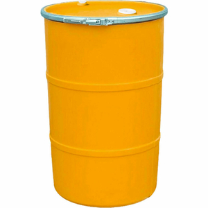 55 GALLON PLASTIC DRUM SS-OH-55 - OPEN HEAD WITH BUNG COVER - LEVER LOCK - ORANGE by US Roto Molding