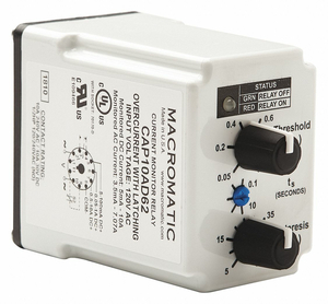 CURRENT SENSING RELAY SPDT FORM 120VAC by Macromatic