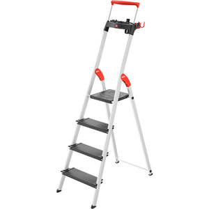 L100 PRO 4 STEP ALUMINUM FOLDING STEP LADDER by Hailo