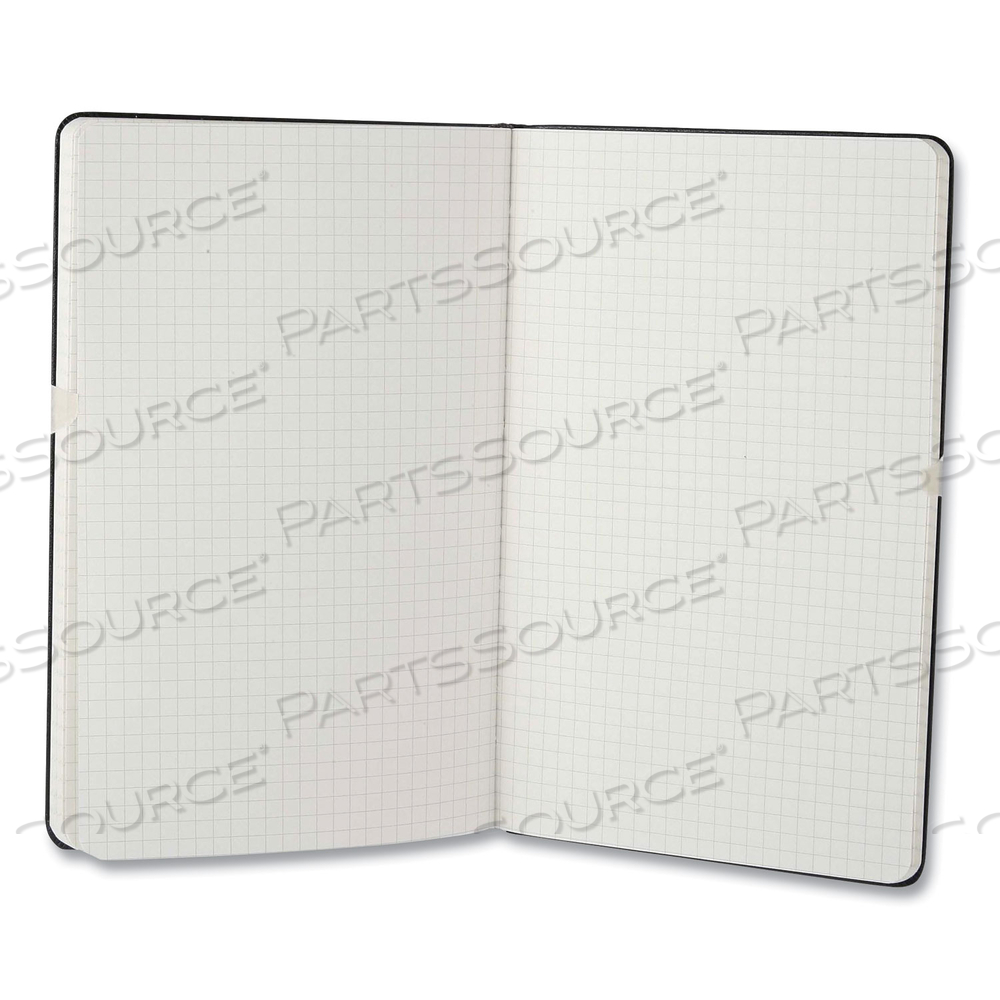 HARD COVER NOTEBOOK, 1-SUBJECT, QUADRILLE RULE, BLACK COVER, (120) 8.25 X 5 SHEETS by Moleskine
