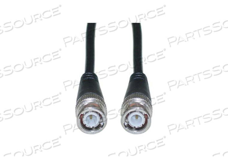 ETHERNET COAXIAL CABLE, BLACK, 20 AWG CABLE, BNC MALE PLUG, BNC MALE PLUG, COPPER CONDUCTOR, MEETS ROHS, 15 FT by CableWholesale