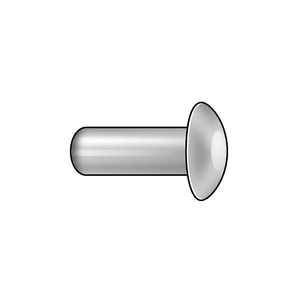 SEMI-TUBULAR RIVET, INCH, SEMI-TUBULAR RIVET, 0.125 IN SHANK DIA, 5/32 IN OVERALL LG, STEEL by Approved Vendor