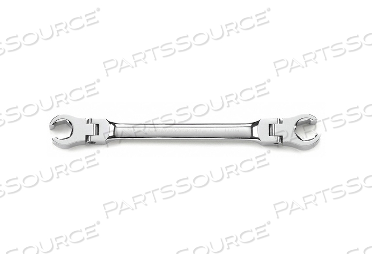 FLARE NUT WRENCH, ALLOY STEEL, CHROME, HEAD SIZE 13 MM, 14 MM, 6-POINT FLARE NUT, 8 1/2 IN, 15 DEGREES , HEAD THICKNESS 29/64 IN, 61/64 IN,  by Westward