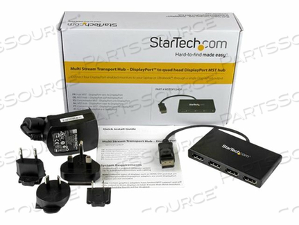 4-PORT DISPLAYPORT MULTI-MONITOR ADAPTER DRIVES 4X 1080P 60HZ DP DISPLAYS TO EXT by StarTech.com Ltd. 4-PORT DISPLAYPORT MULTI-MONITOR ADAPTER DRIVES 4X 1080P 60HZ DP DISPLAYS TO EXT by StarTech.com Ltd.