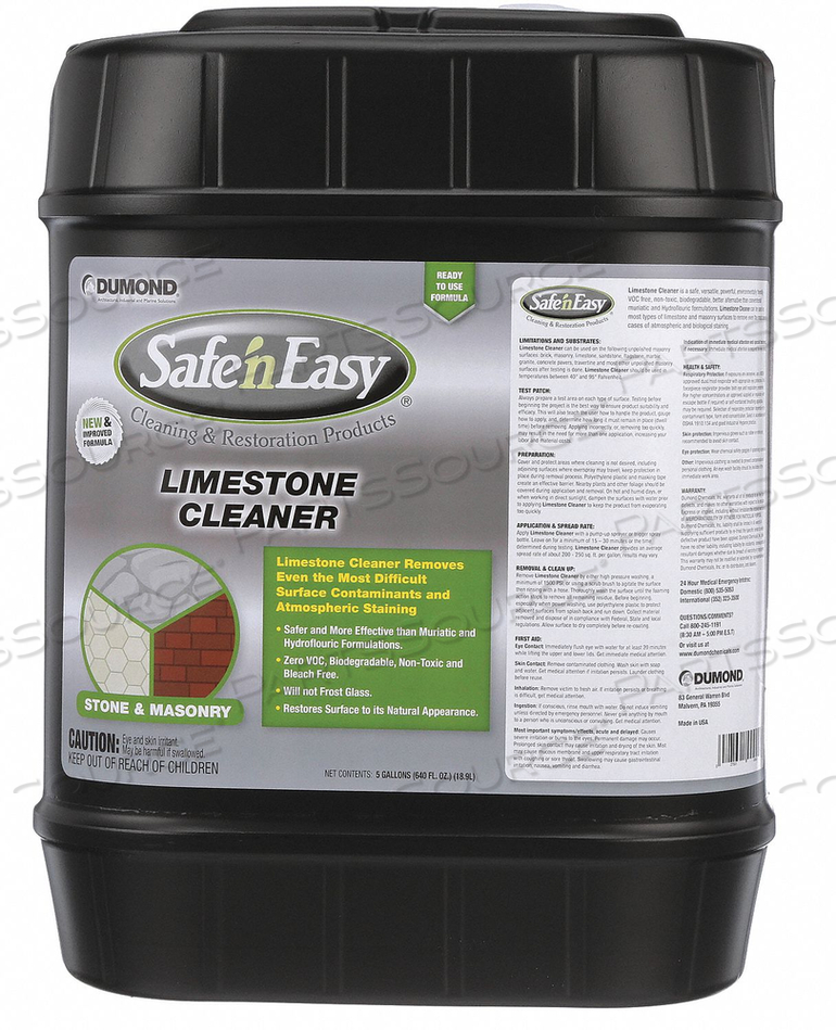 STONE CLEANER PAIL 5 GAL. by Dumond STONE CLEANER PAIL 5 GAL. by Dumond