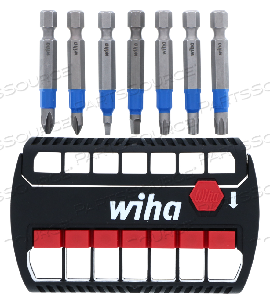7 PIECE TERMINATORBLUE IMPACT BIT SET - 2 INCH BITS by Wiha Tools 7 PIECE TERMINATORBLUE IMPACT BIT SET - 2 INCH BITS by Wiha Tools