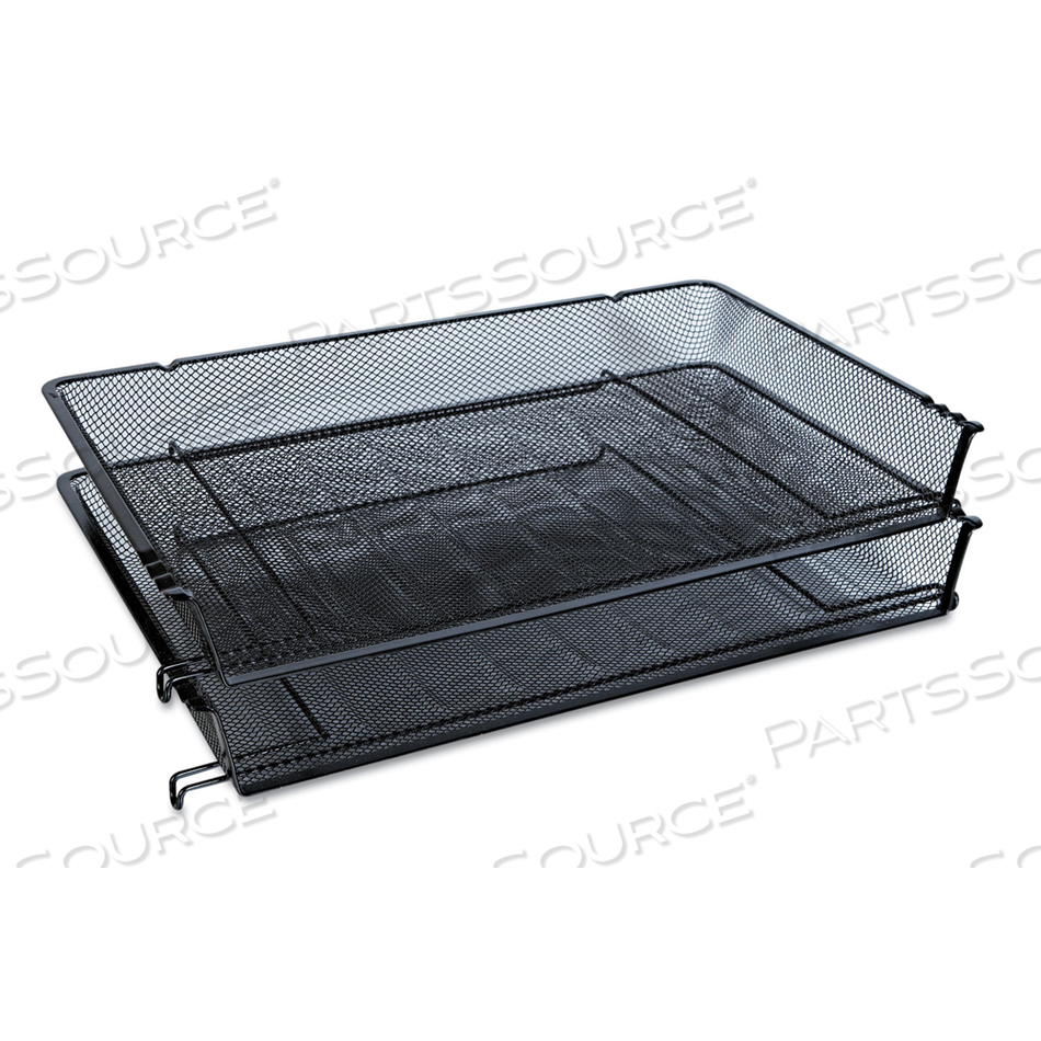 DELUXE MESH STACKING SIDE LOAD TRAY, 1 SECTION, LEGAL SIZE FILES, 17" X 10.88" X 2.5", BLACK by Universal DELUXE MESH STACKING SIDE LOAD TRAY, 1 SECTION, LEGAL SIZE FILES, 17" X 10.88" X 2.5", BLACK by Universal
