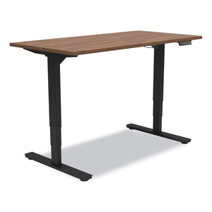 ESSENTIALS ELECTRIC SIT-STAND DESK, 55.1" X 27.5" X 25.9" TO 51.5", ESPRESSO/BLACK by Union & Scale