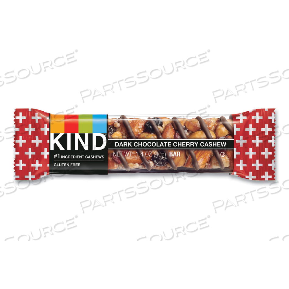 PLUS NUTRITION BOOST BAR, DK CHOCOLATECHERRYCASHEW/ANTIOXIDANTS, 1.4 OZ by Kind