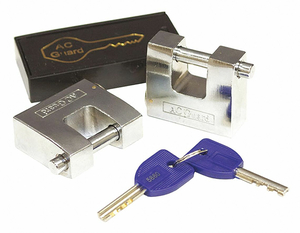 KEYED PADLOCK 2 IN SQUARE SILVER PK2 by AC-Guard