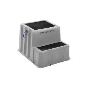 2 STEP NESTABLE PLASTIC STEP STAND - GRAY 26"W X 33"D X 20"H by US Roto Molding 2 STEP NESTABLE PLASTIC STEP STAND - GRAY 26"W X 33"D X 20"H by US Roto Molding