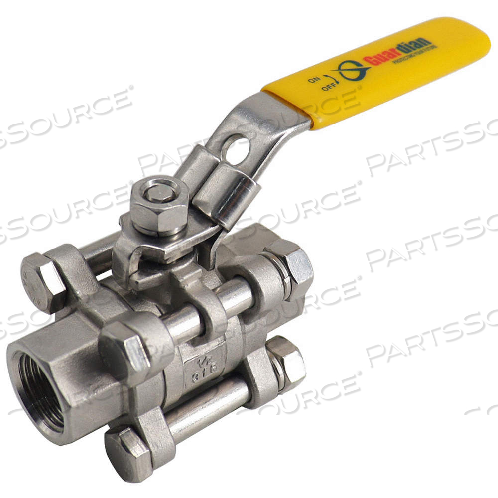 MANUAL TWO-WAY BALL VALVE, 3/4 IN, 316 STAINLESS STEEL, STRAIGHT VALVE BODY, RPTFE by Approved Vendor