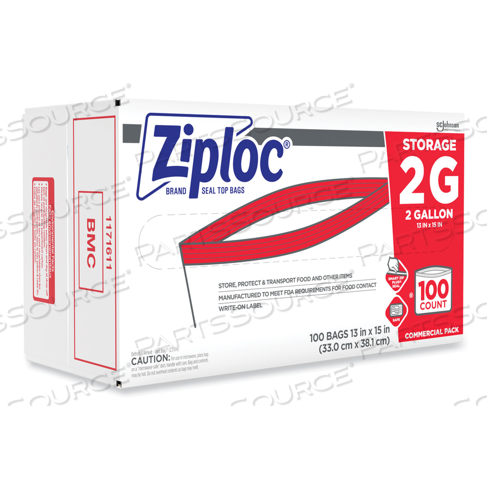 682253 ZIPLOC STORAGE BAGS, 2 GAL, 100 BAGS, ZIPPER, CLEAR, SOLID by Ziploc 682253 ZIPLOC STORAGE BAGS, 2 GAL, 100 BAGS, ZIPPER, CLEAR, SOLID by Ziploc