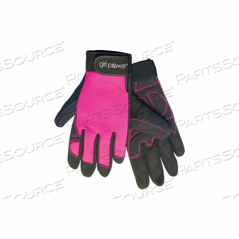 WOMEN'S MECHANICS GLOVES, HI-VIZ PINK, XS 