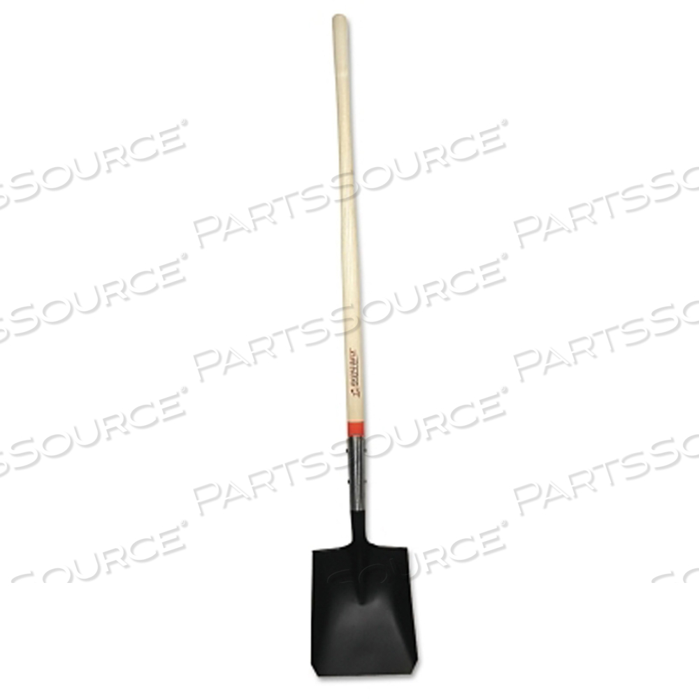 SQUARE POINT TRANSFER SHOVEL, 12 IN L X 9.5 IN W BLADE, #2, 48 IN L NORTH AMERICAN HARDWOOD STRAIGHT HANDLE by Razor-Back SQUARE POINT TRANSFER SHOVEL, 12 IN L X 9.5 IN W BLADE, #2, 48 IN L NORTH AMERICAN HARDWOOD STRAIGHT HANDLE by Razor-Back