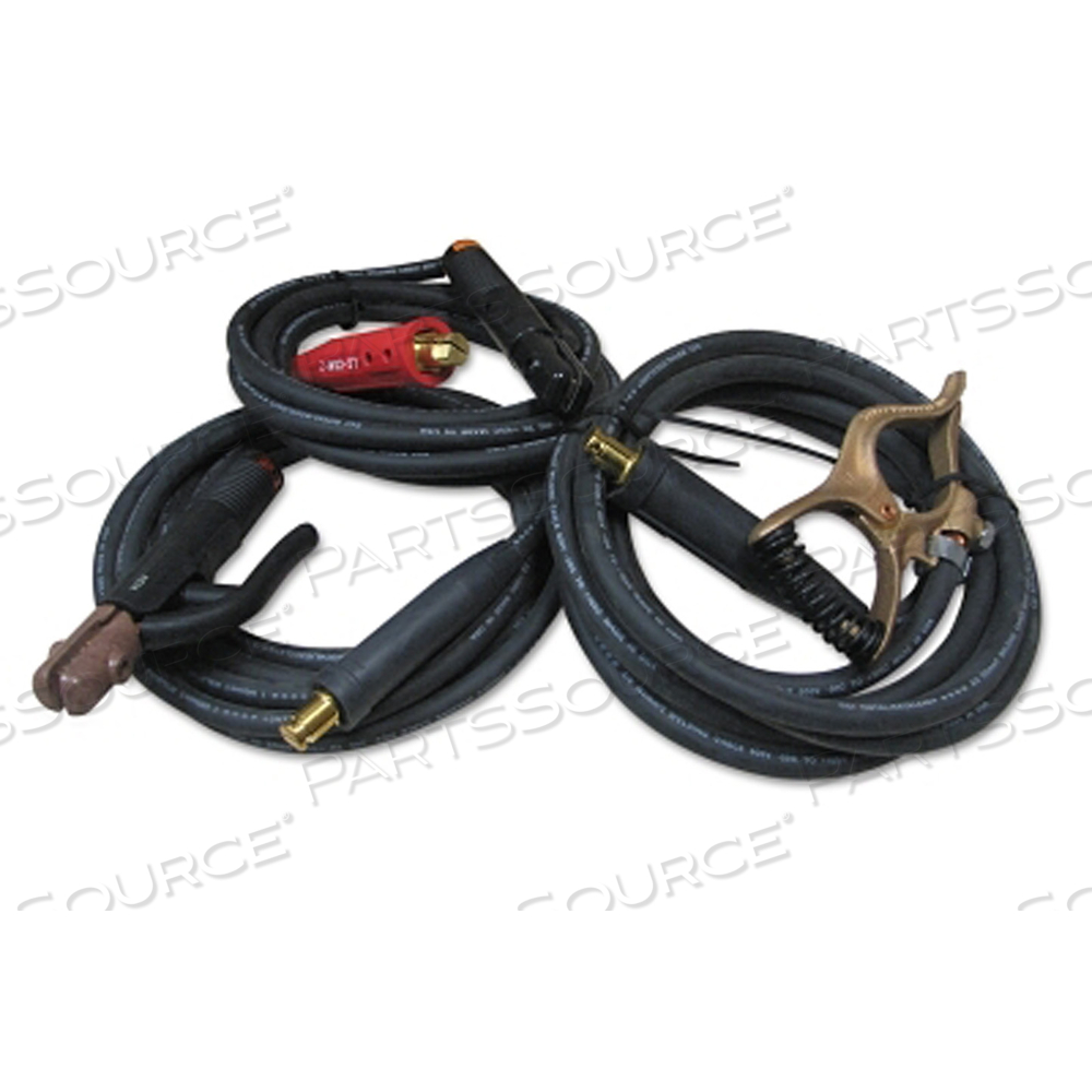 WELDING CABLE ASSEMBLY, 1/0 AWG, 50 FT, BEST WELDS, WITH LC40 MALE/FEMALE, BALL POINT CONNECTION 