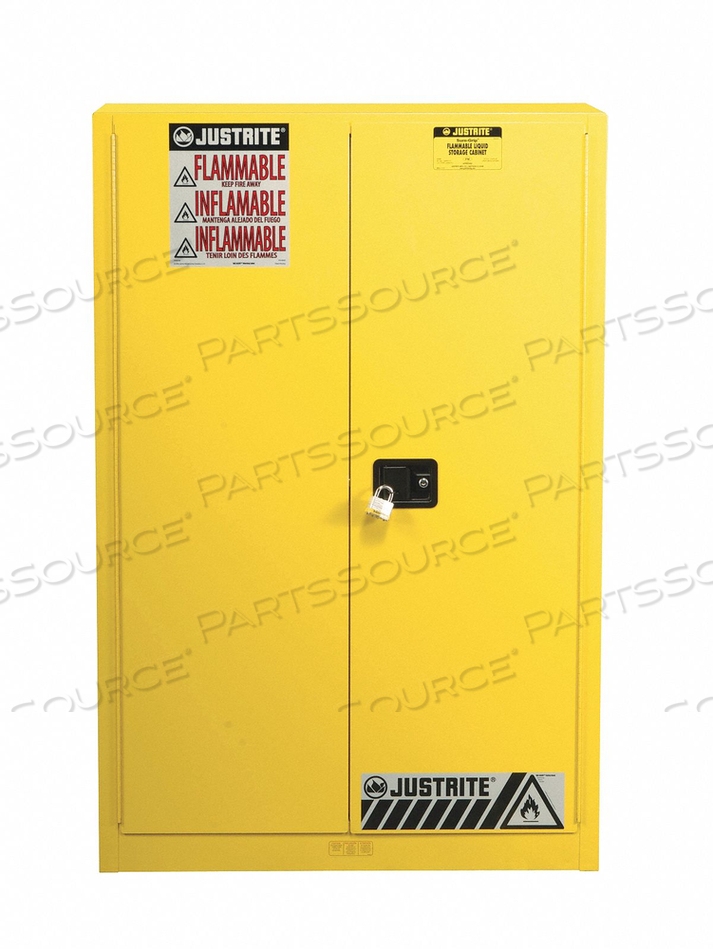 FLAMMABLE CABINET 60 GAL. YELLOW by Justrite