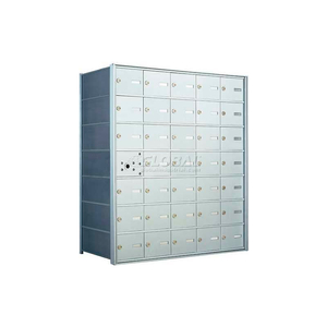 1400 SERIES FRONT LOADING HORIZONTAL WALL-MOUNTED MAILBOX, 34 COMPARTMENTS, ANODIZED ALUMINUM by Florence Manufacturing Company