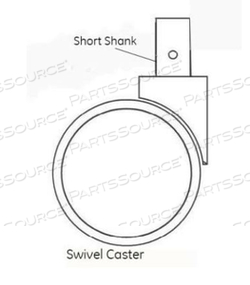 SWIVEL 5 IN CASTER by OEC Medical Systems (GE Healthcare)