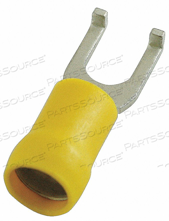 FORK TERMINAL FLANGD #8 STUD YELLOW PK50 by Power First