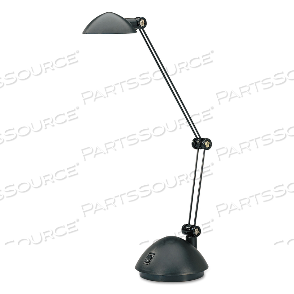 TWIN-ARM TASK LED LAMP WITH USB PORT, 11.88W X 5.13D X 18.5H, BLACK by Alera