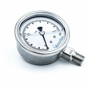 BOURDON 2.5" ALL STAINLESS GAUGE, 1/4" NPT, 0/160 PSI, DRY FILLABLE, LM by PIC Gauges