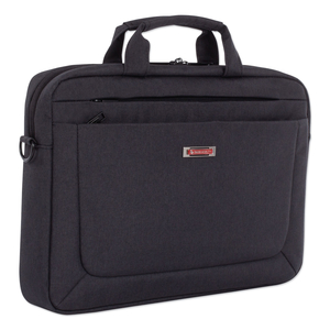 CADENCE SLIM BRIEFCASE, FITS DEVICES UP TO 15.6", POLYESTER, 3.5 X 3.5 X 16, CHARCOAL by Swiss Mobility