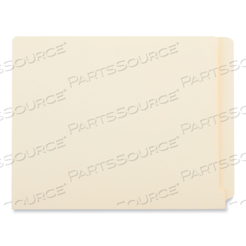 DELUXE REINFORCED END TAB FOLDERS, 9" HIGH FRONT, STRAIGHT TABS, LETTER SIZE, 0.75" EXPANSION, MANILA by Universal DELUXE REINFORCED END TAB FOLDERS, 9" HIGH FRONT, STRAIGHT TABS, LETTER SIZE, 0.75" EXPANSION, MANILA by Universal