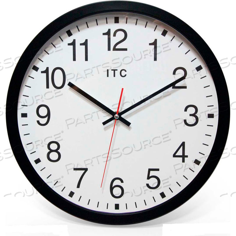 14" ROUND OBSIDIAN WALL CLOCK - BLACK by Infinity Instruments 14" ROUND OBSIDIAN WALL CLOCK - BLACK by Infinity Instruments