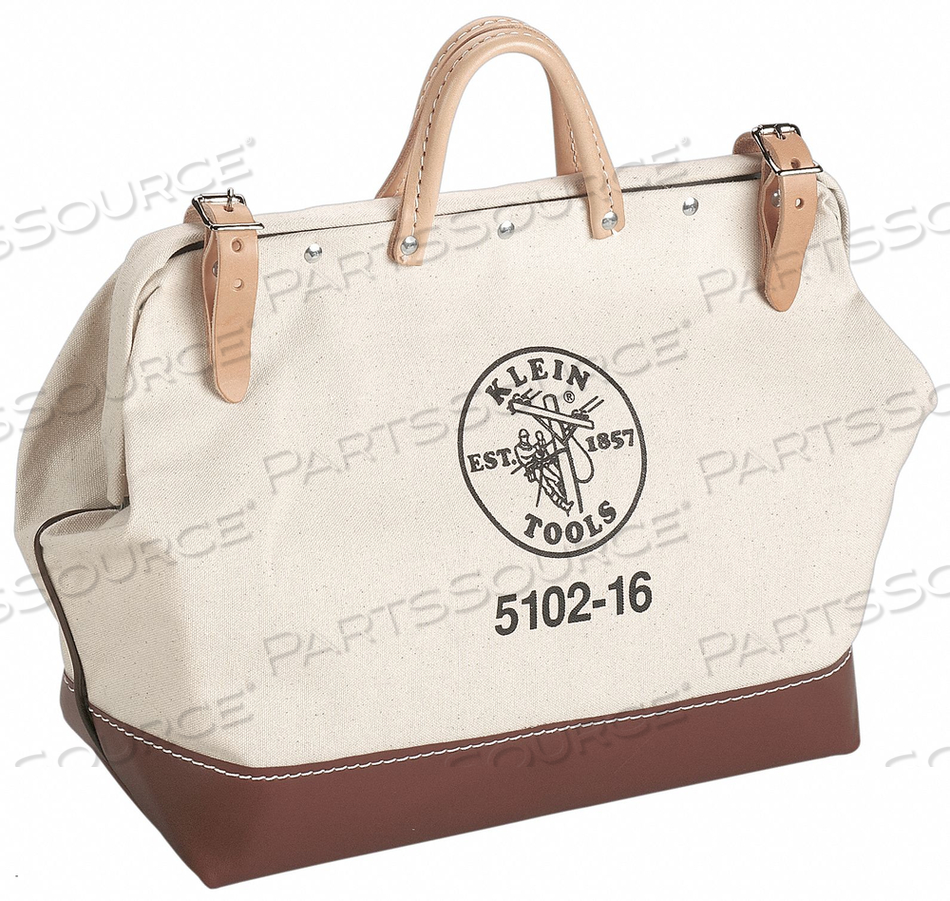 TOOL BAG, CANVAS, W/ VINYL, 22"L X 6"W X 15"D by Klein Tools
