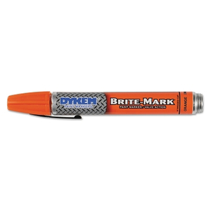 BRITE-MARK 40 THREADED CAP/BARREL PERMANENT PAINT MARKER, VALVE ACTION, ORANGE, MEDIUM by Dykem